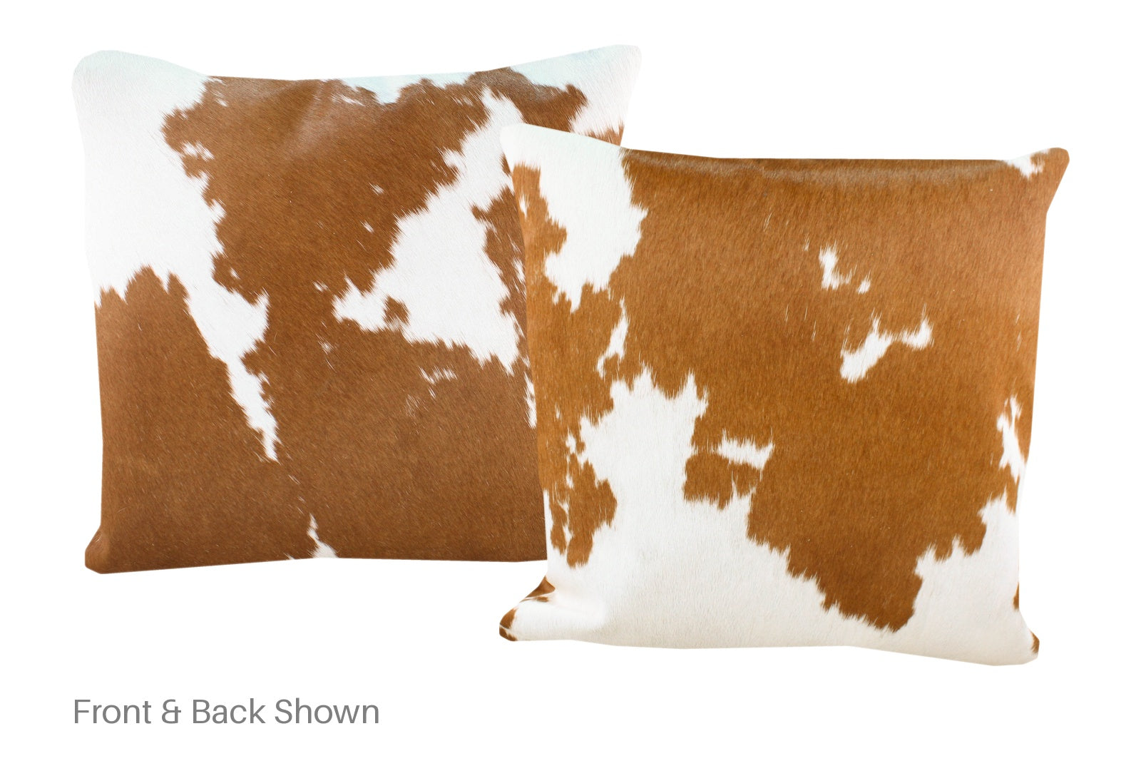 Brown and White Cowhide Pillow #A52685