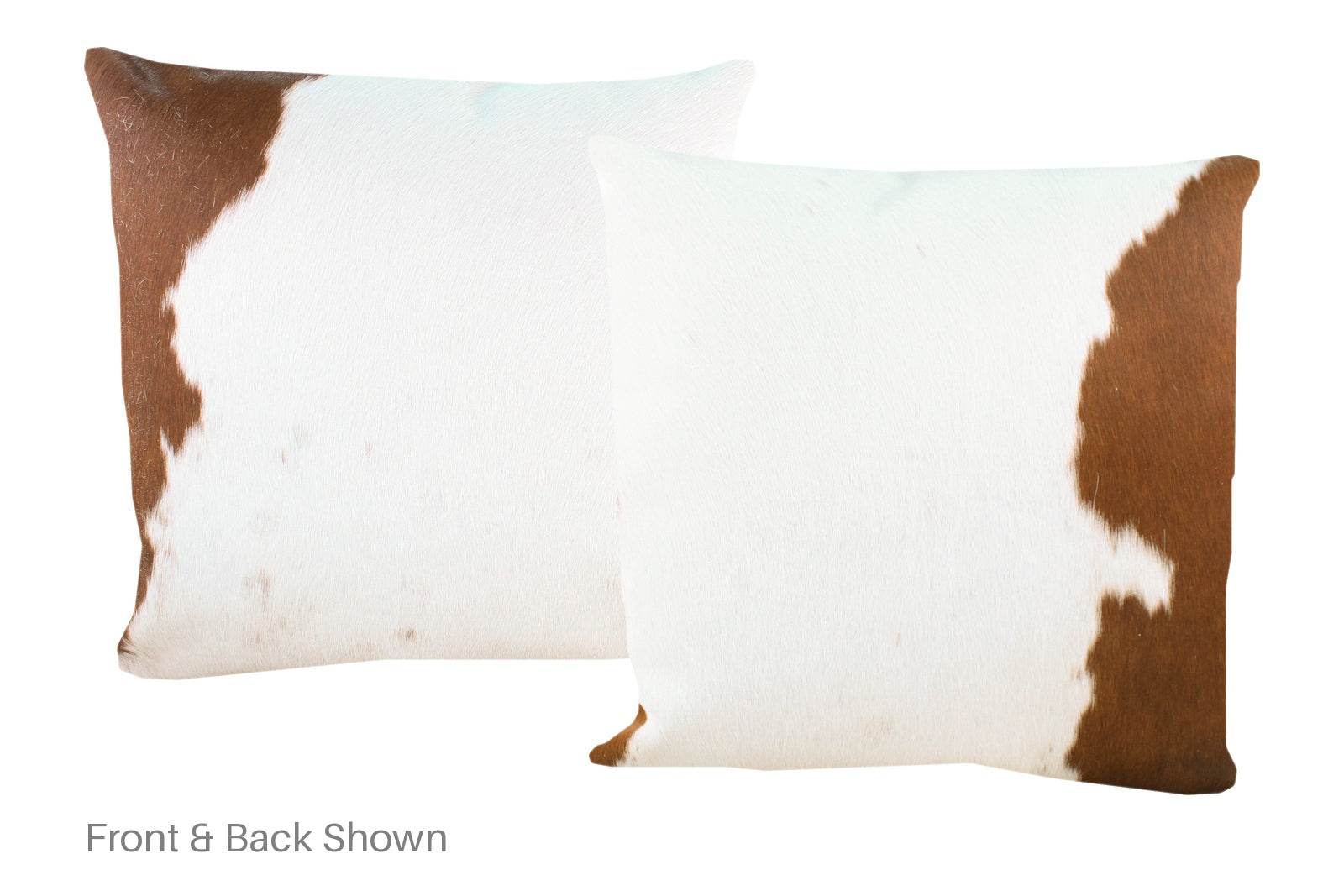 Brown and White Cowhide Pillow #A52686