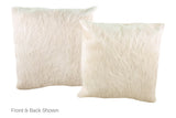 Solid White Cowhide Pillow 20x20 #A52688 by Hudson Hides
