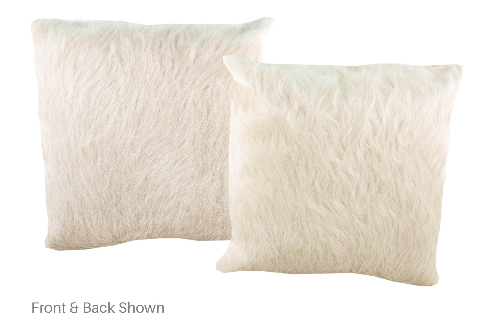 Solid White Cowhide Pillow #A52688