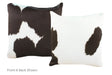 Black and White Cowhide Pillow 20x20 #A52690 by Hudson Hides