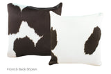 Black and White Cowhide Pillow 20x20 #A52690 by Hudson Hides