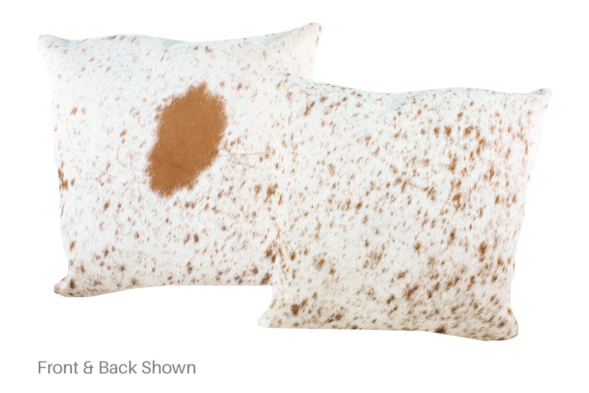 Salt and Pepper Brown Cowhide Pillow #A52691