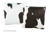 Black and White Cowhide Pillow 20x20 #A52695 by Hudson Hides