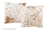Salt and Pepper Brown Cowhide Pillow 20x20 #A52698 by Hudson Hides