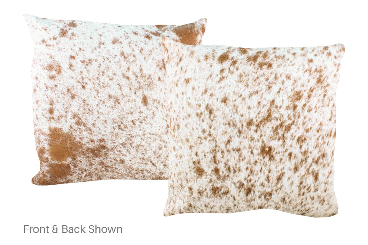 Salt and Pepper Brown Cowhide Pillow #A52698