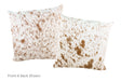 Salt and Pepper Brown Cowhide Pillow 20x20 #A52706 by Hudson Hides