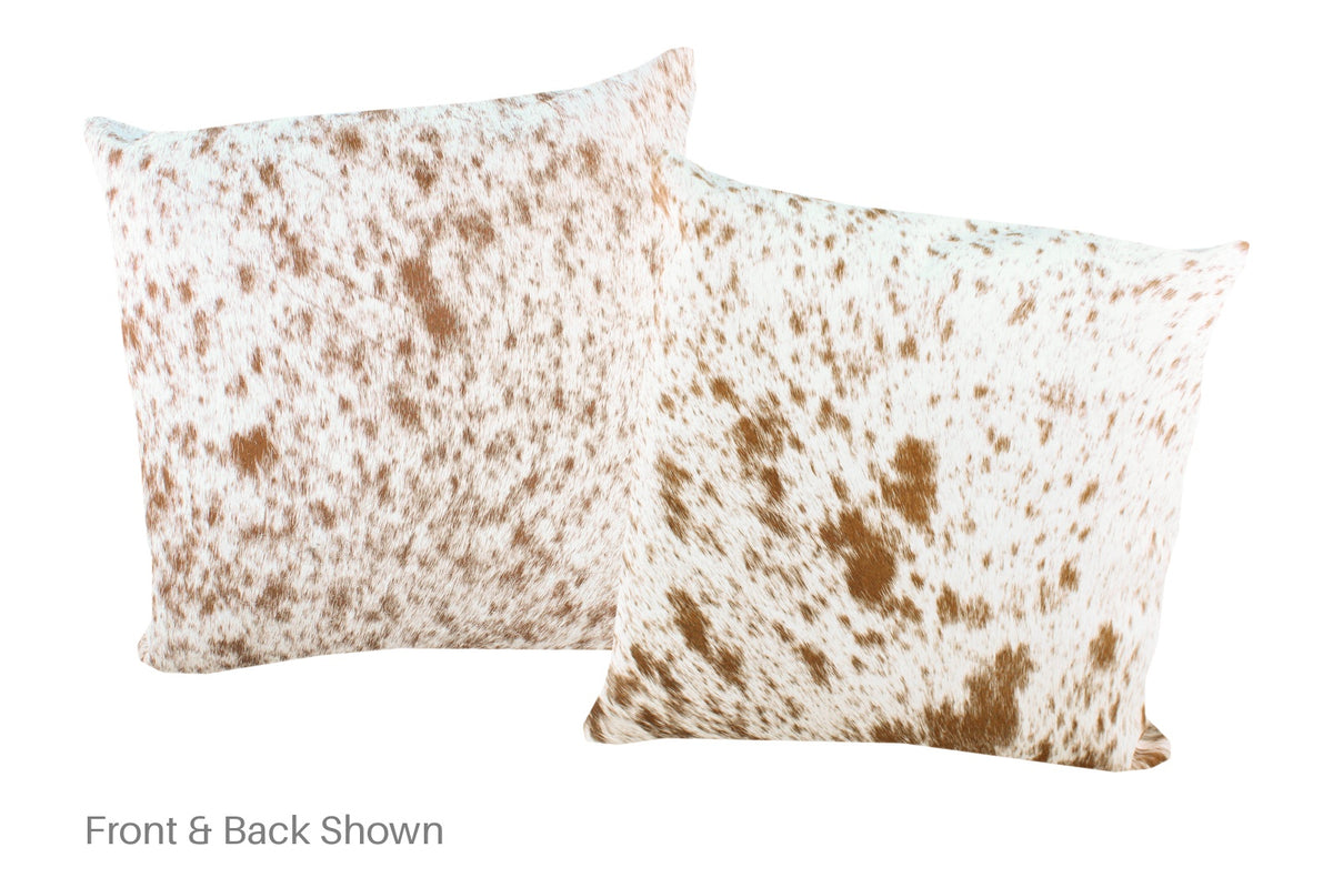 Salt and Pepper Brown Cowhide Pillow #A52706