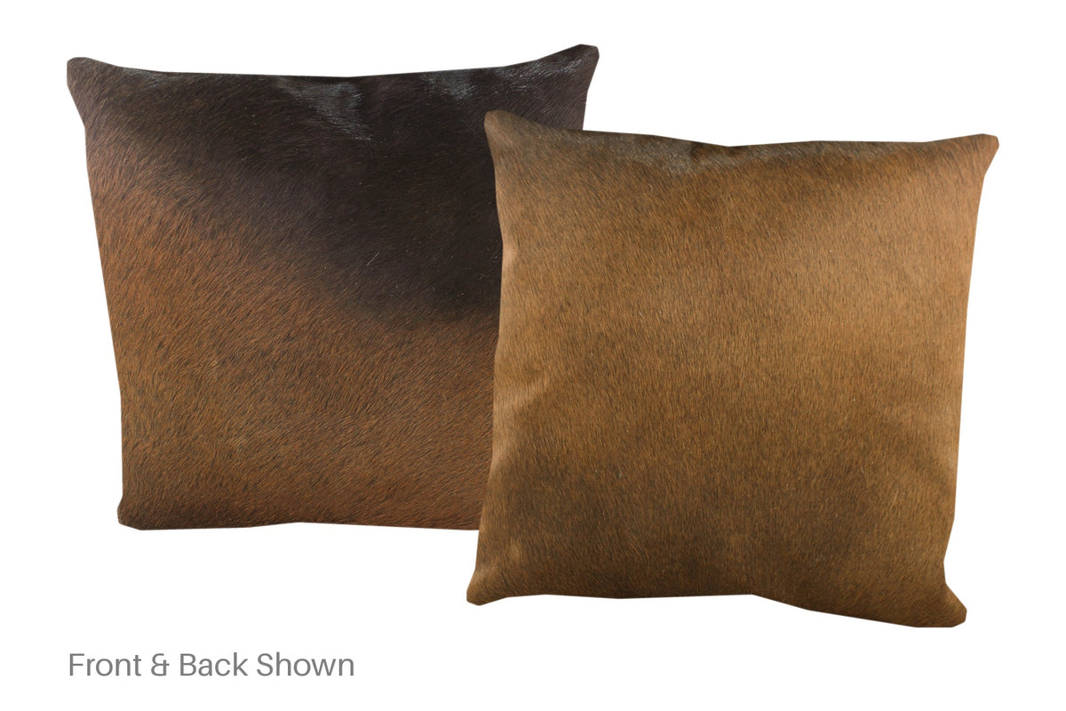 Brown with Red Cowhide Pillow #A52723