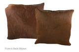 Solid Brown Cowhide Pillow 20x20 #A52733 by Hudson Hides