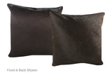 Solid Black Cowhide Pillow 20x20 #A52735 by Hudson Hides