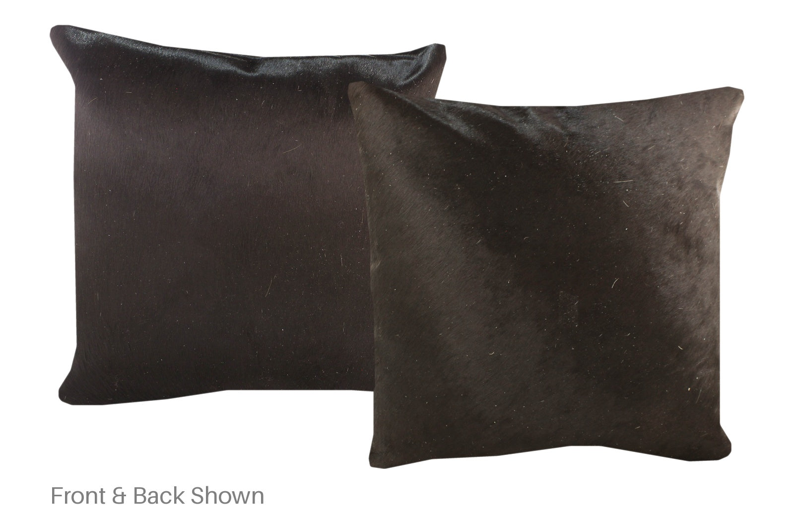 Solid Black Cowhide Pillow #A52735