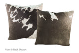 Black and White Cowhide Pillow 20x20 #A52748 by Hudson Hides