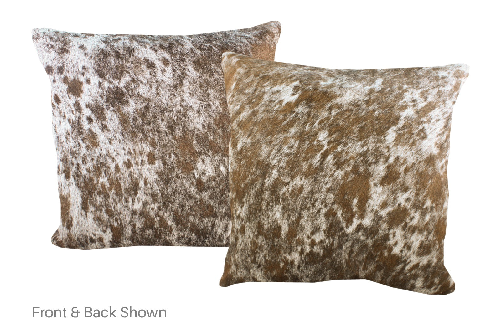 Salt and Pepper Brown Cowhide Pillow #A52751