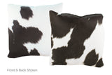 Black and White Cowhide Pillow 20x20 #A52754 by Hudson Hides