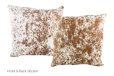 Salt and Pepper Brown Cowhide Pillow 20x20 #A52755 by Hudson Hides