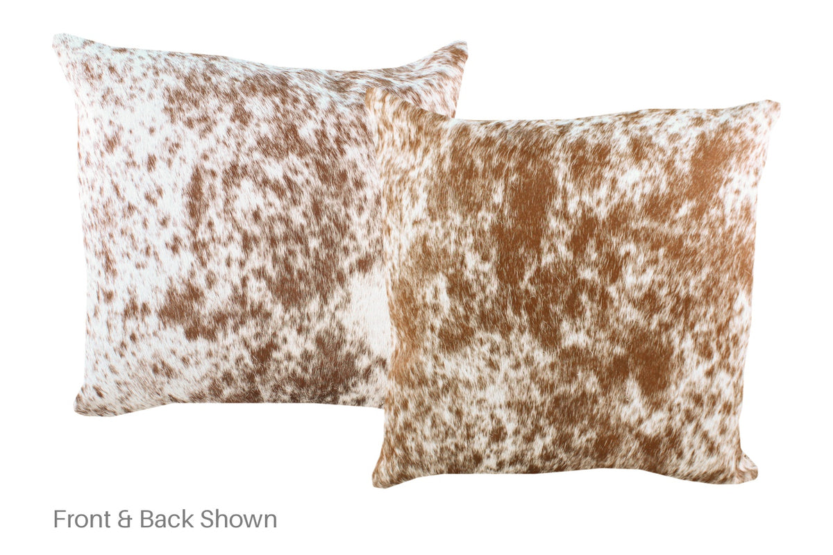 Salt and Pepper Brown Cowhide Pillow #A52755