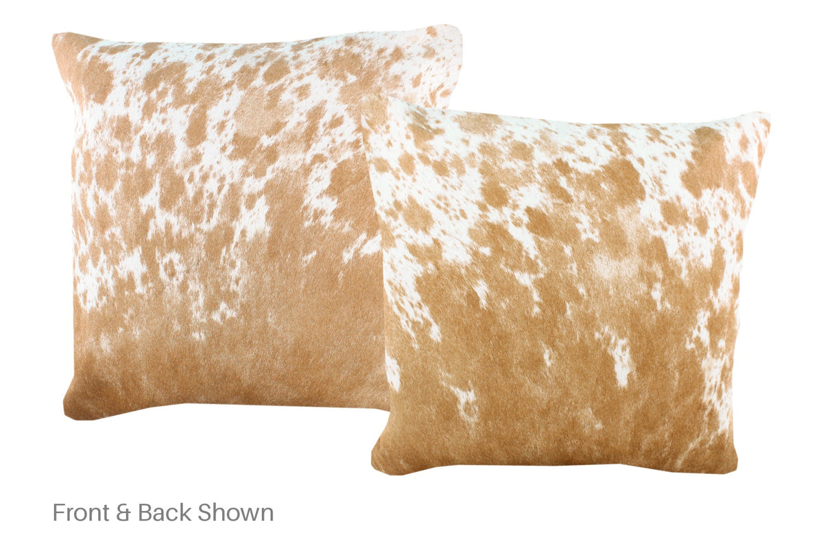 Salt and Pepper Brown Cowhide Pillow #A52769