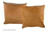 Solid Brown Cowhide Pillow 20x20 #A52772 by Hudson Hides