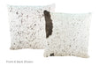 Salt and Pepper Black Cowhide Pillow 20x20 #A52774 by Hudson Hides