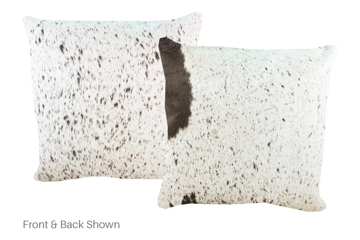 Salt and Pepper Black Cowhide Pillow #A52774