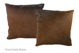 Brown with Red Cowhide Pillow 20x20 #A52775 by Hudson Hides