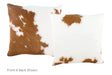 Brown and White Cowhide Pillow 20x20 #A52777 by Hudson Hides