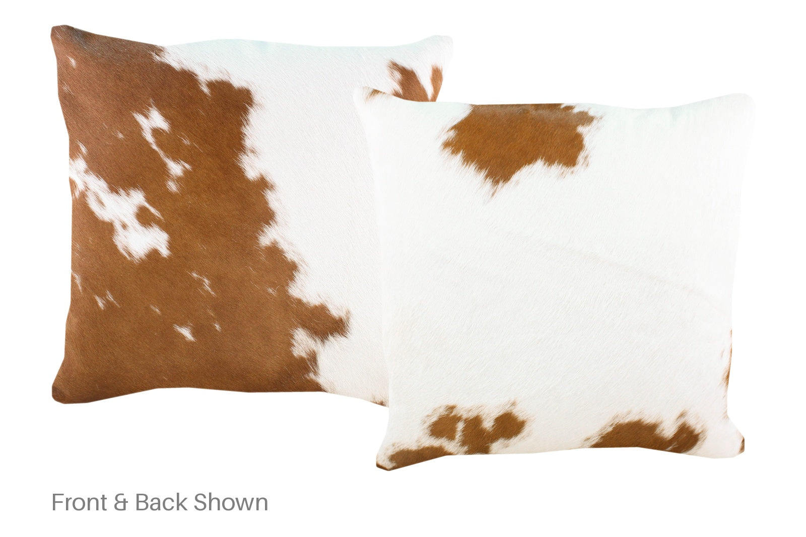 Brown and White Cowhide Pillow #A52777