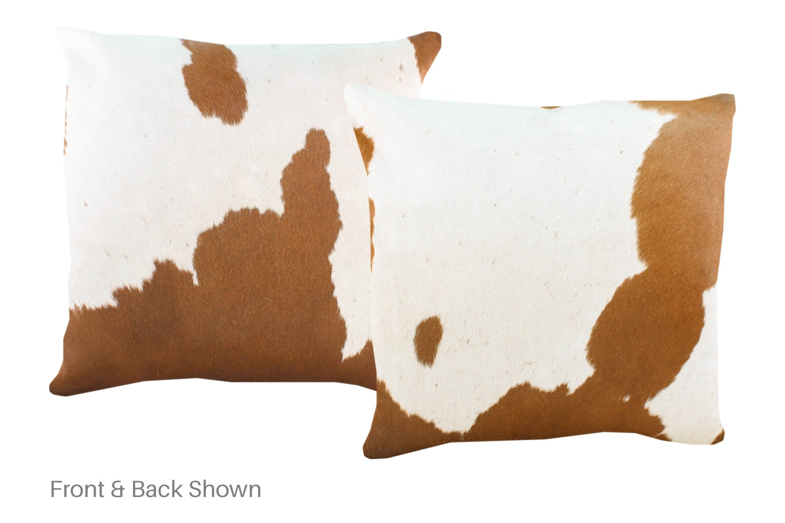 Brown and White Cowhide Pillow #A52779