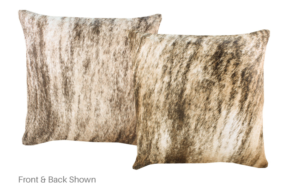 Light Brindle Cowhide Pillow #A52784
