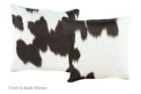 Black and White Cowhide Pillow 20x20 #A52785 by Hudson Hides