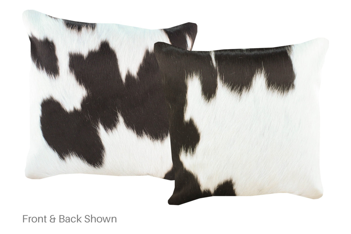 Black and White Cowhide Pillow #A52785