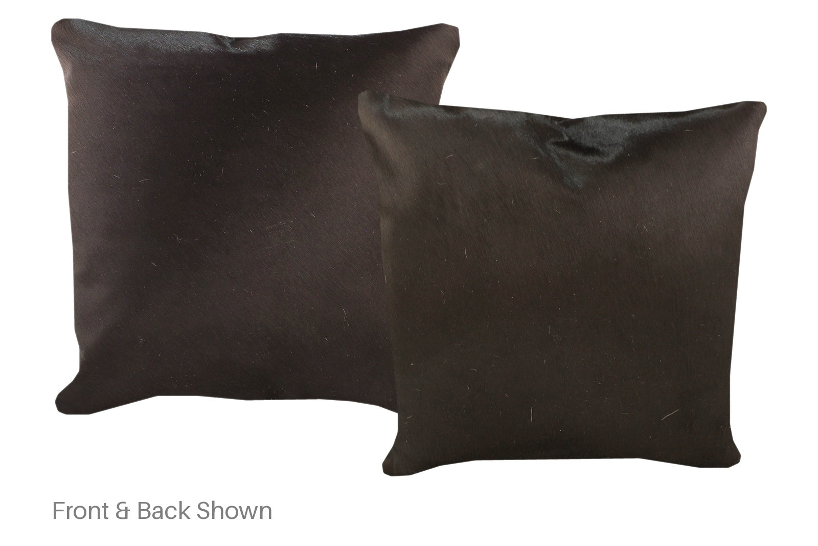 Solid Black Cowhide Pillow #A52787