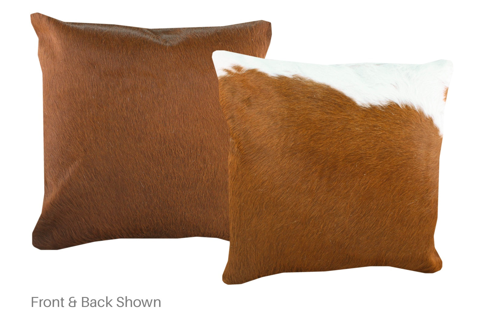 Brown and White Cowhide Pillow #A52789