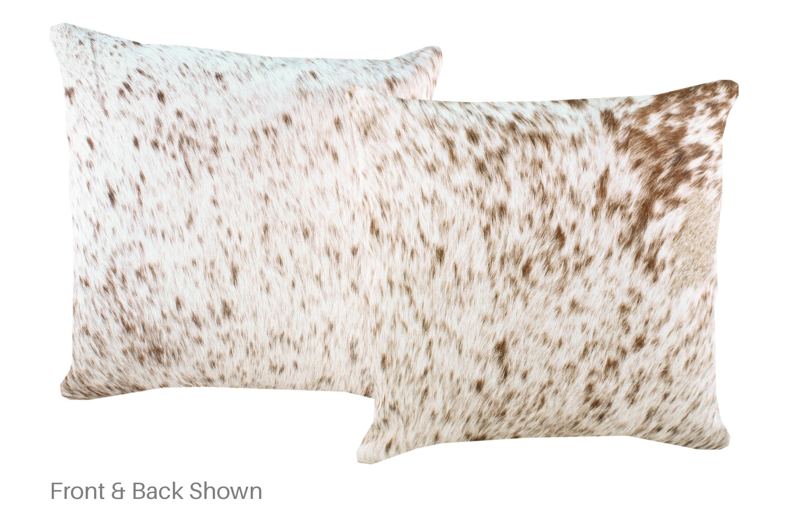 Salt and Pepper Brown Cowhide Pillow #A52791