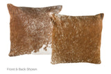 Salt and Pepper Brown Cowhide Pillow 20x20 #A52796 by Hudson Hides