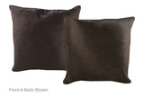 Solid Black Cowhide Pillow 20x20 #A52797 by Hudson Hides