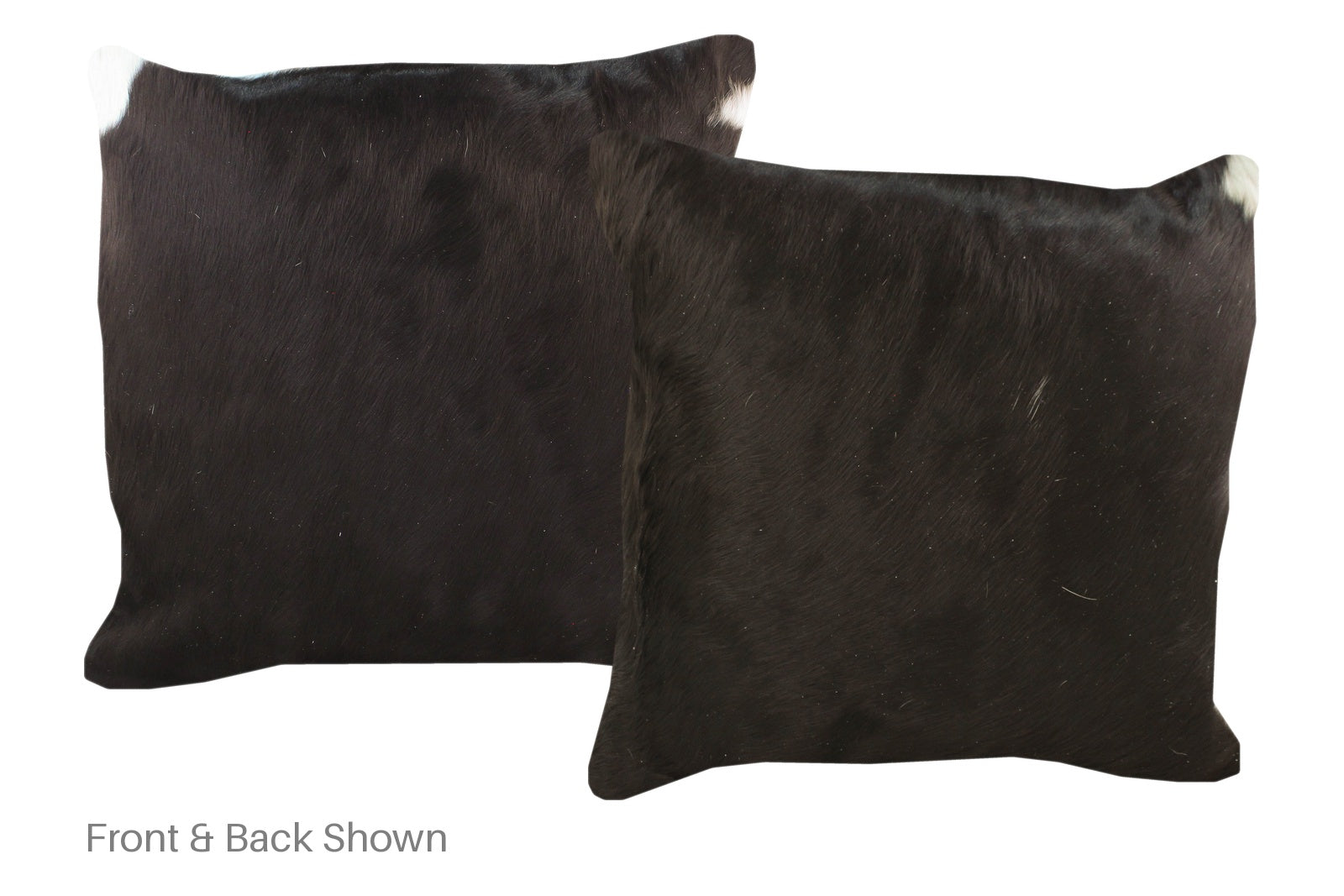 Solid Black Cowhide Pillow #A52803
