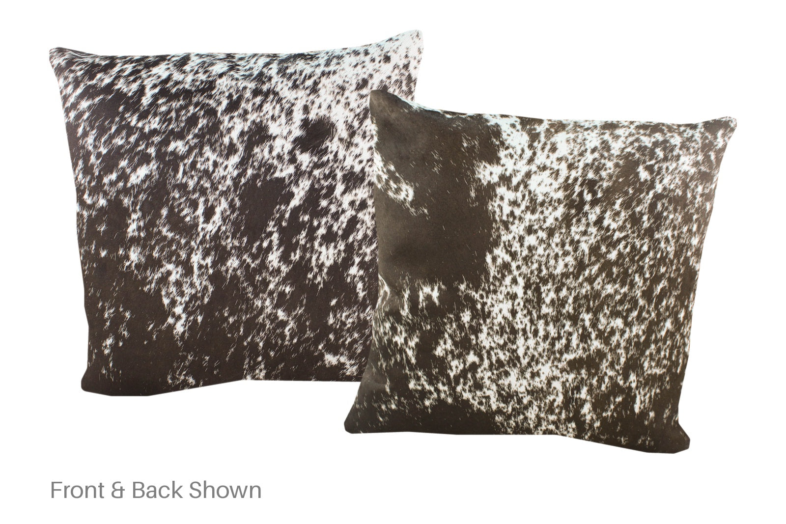Salt and Pepper Black Cowhide Pillow #A52808