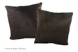 Dark Brindle Cowhide Pillow 20x20 #A52814 by Hudson Hides
