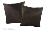 Dark Brindle Cowhide Pillow 20x20 #A52814 by Hudson Hides