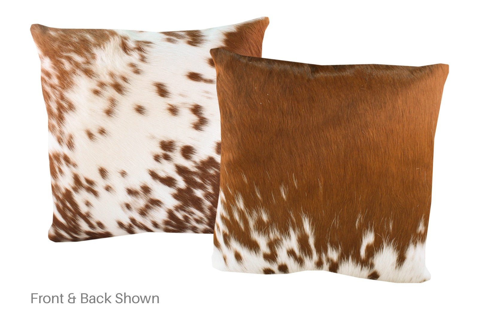 Brown and White Cowhide Pillow #A52817