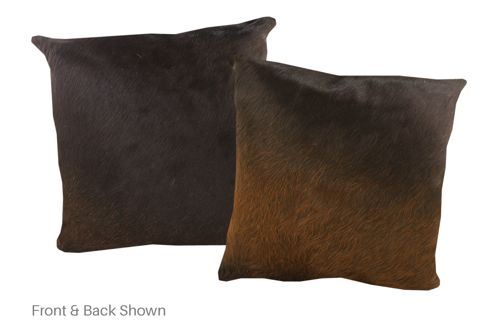Brown with Red Cowhide Pillow #A52818