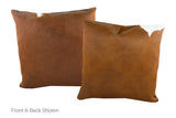 Solid Brown Cowhide Pillow 20x20 #A52823 by Hudson Hides
