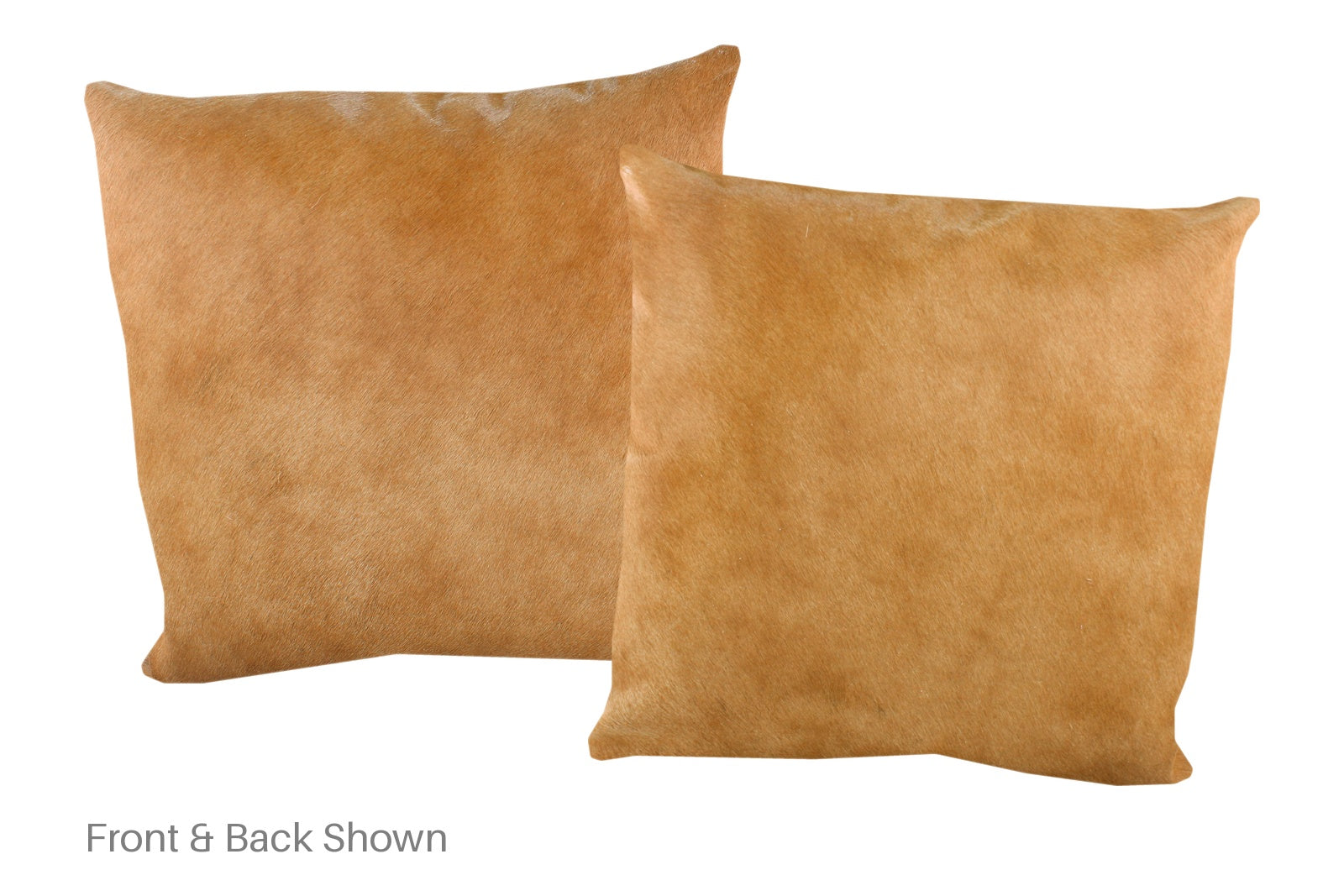 Solid Brown Cowhide Pillow #A52824