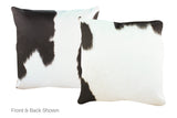Black and White Cowhide Pillow 20x20 #A52825 by Hudson Hides