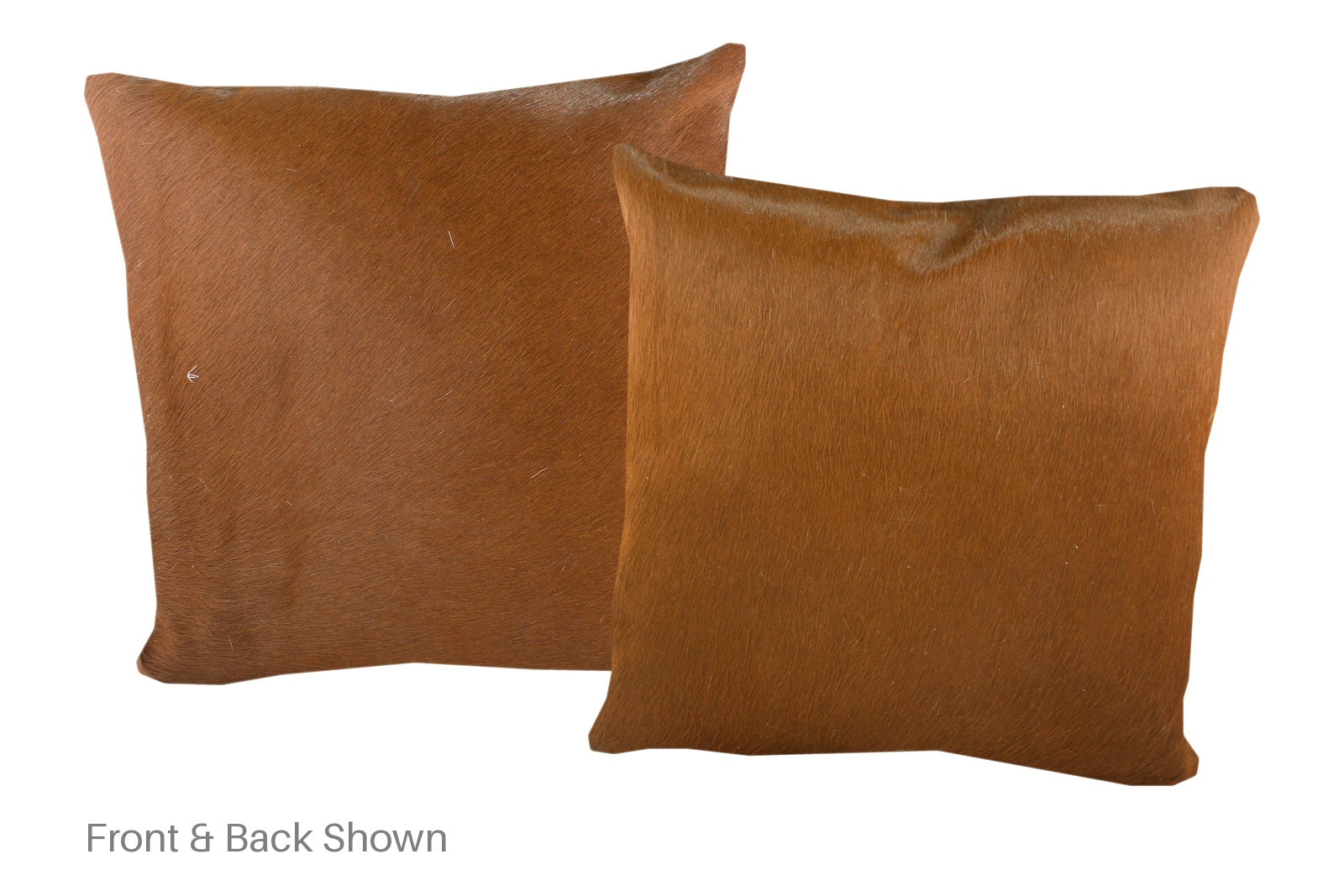 Solid Brown Cowhide Pillow #A52826