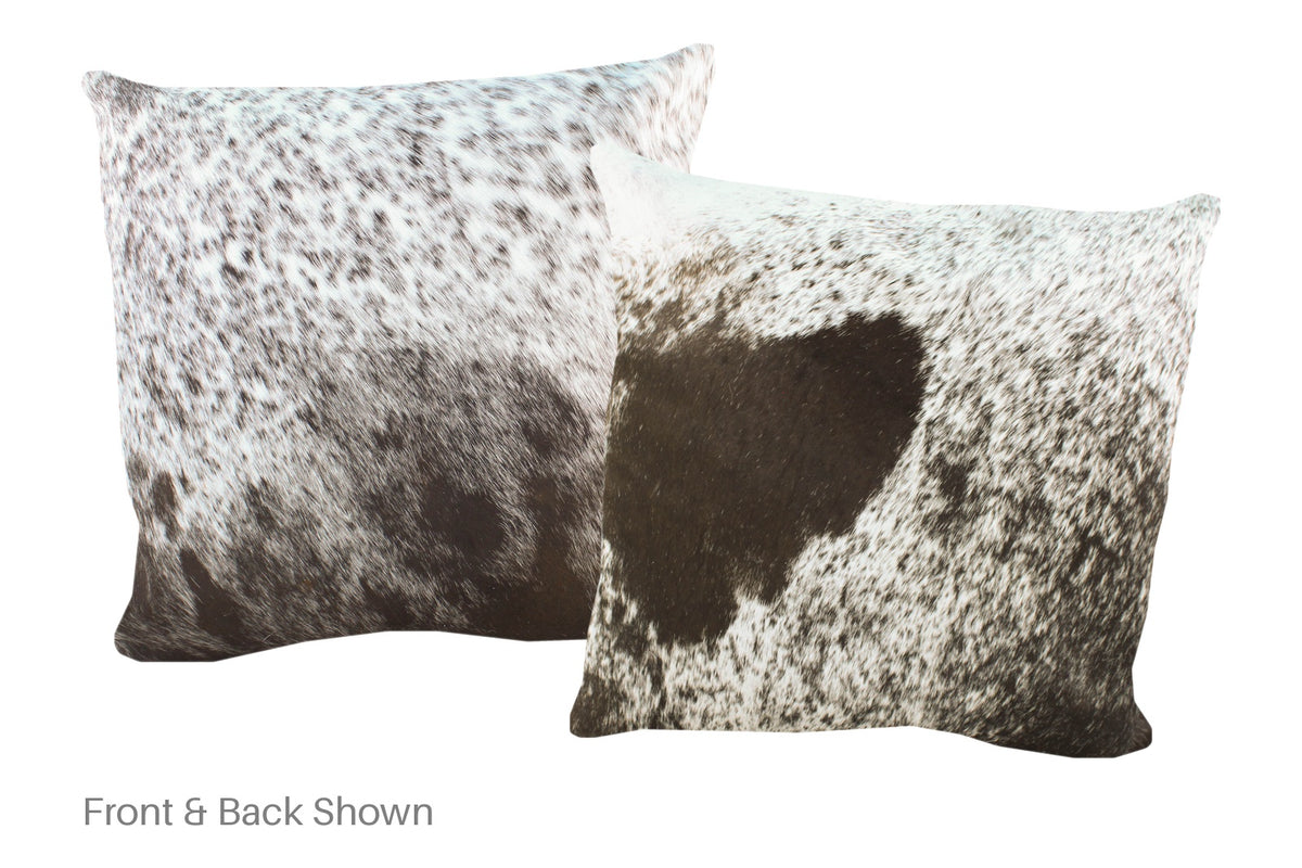 Salt and Pepper Black Cowhide Pillow #A52827