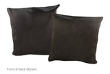 Solid Black Cowhide Pillow 20x20 #A52828 by Hudson Hides