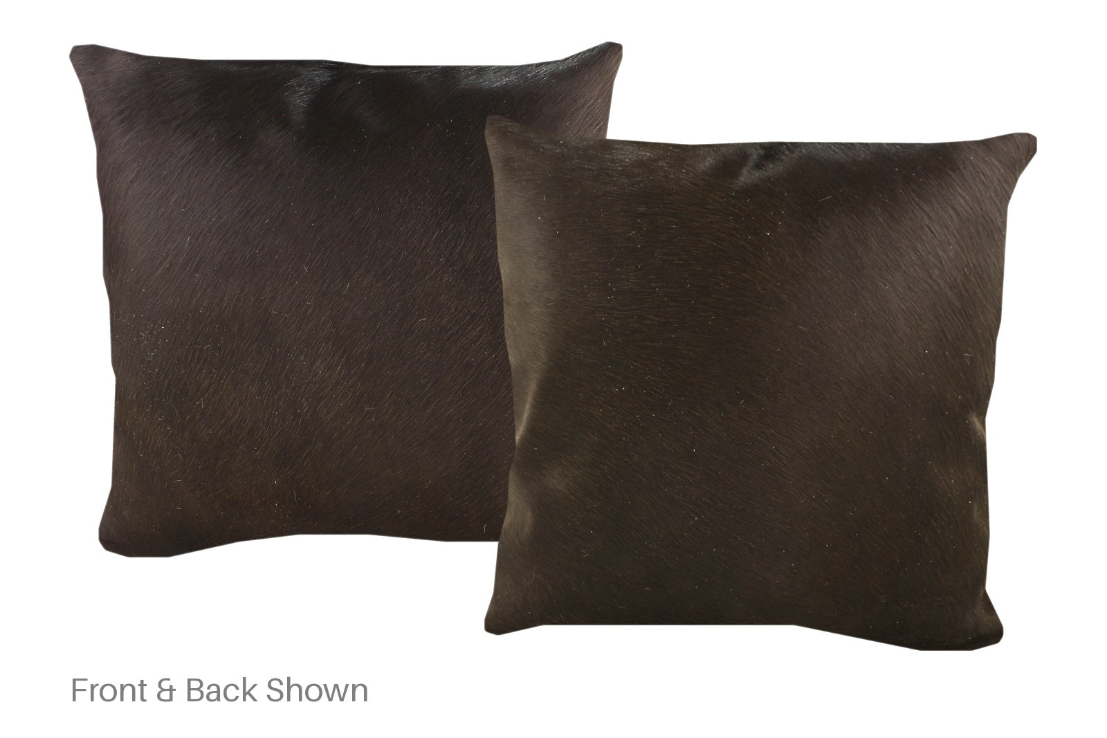 Solid Black Cowhide Pillow #A52834